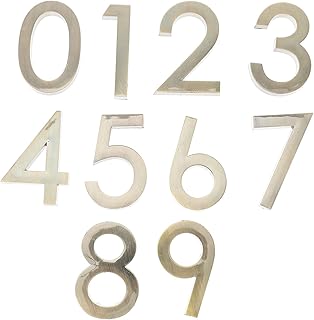 Yardenfun 10pcs Number Plate Christmas Decor Front Door Sign Truck Stickers Antique Mailbox Number Self Adhesive Door Numbers Apartment Door Numbers 0-9 Number Sticker Address Door Label 3D