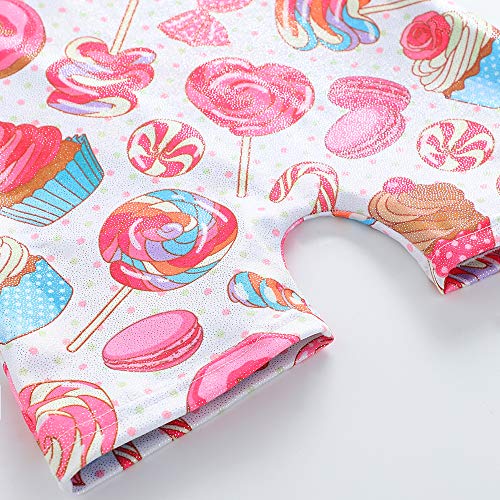 Image of HOZIY Gymnastics Leotards for Girls Unicorn Aurora Rainbow Mermaid Dinosaur Cupcake Sparkle Biketard Toddlers Kids Children