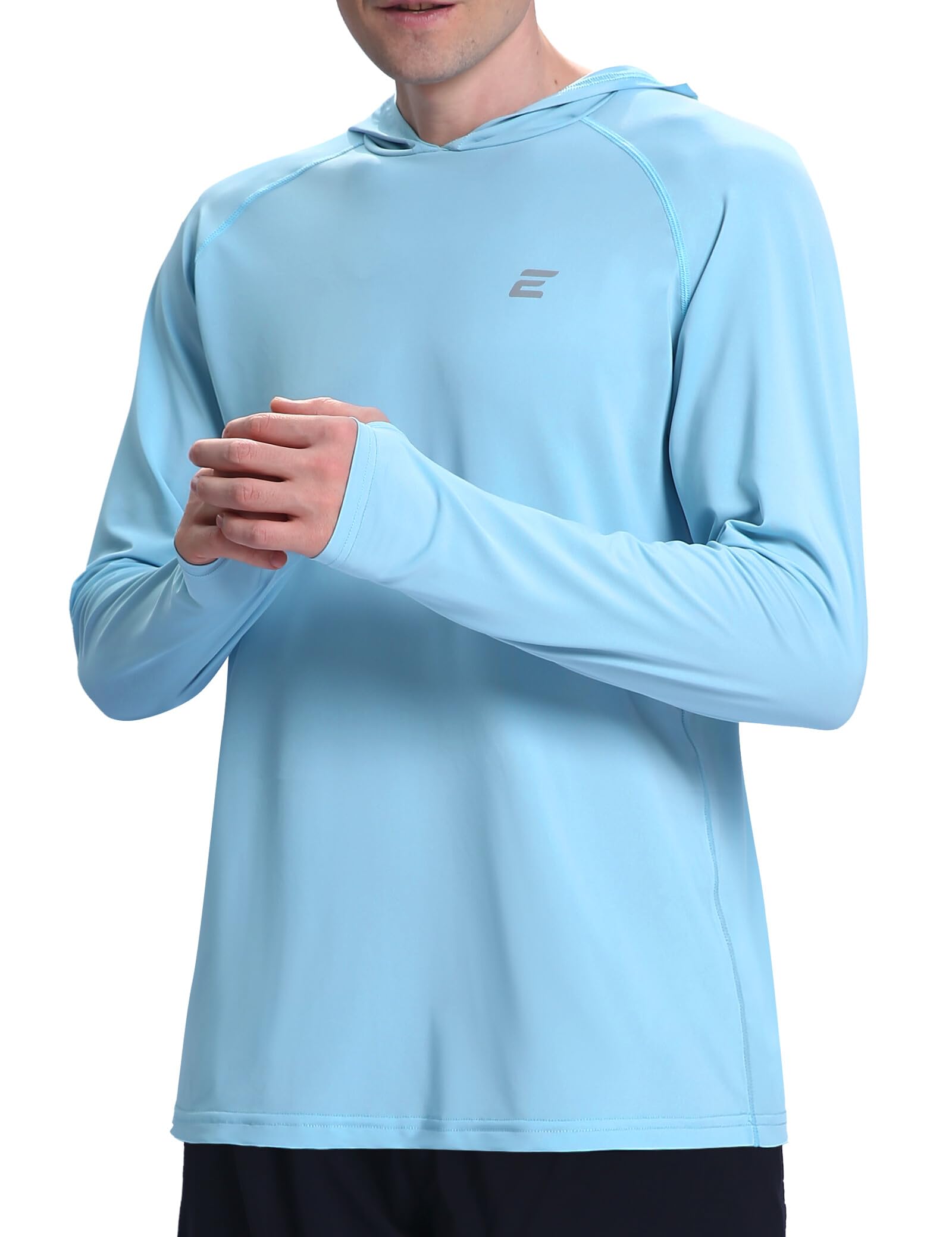 Endyart Men's UPF 50+ Sun Protection Hoodie Shirts UV SPF Long Sleeve Rash Guard Fishing Swim Shirts Quick Dry