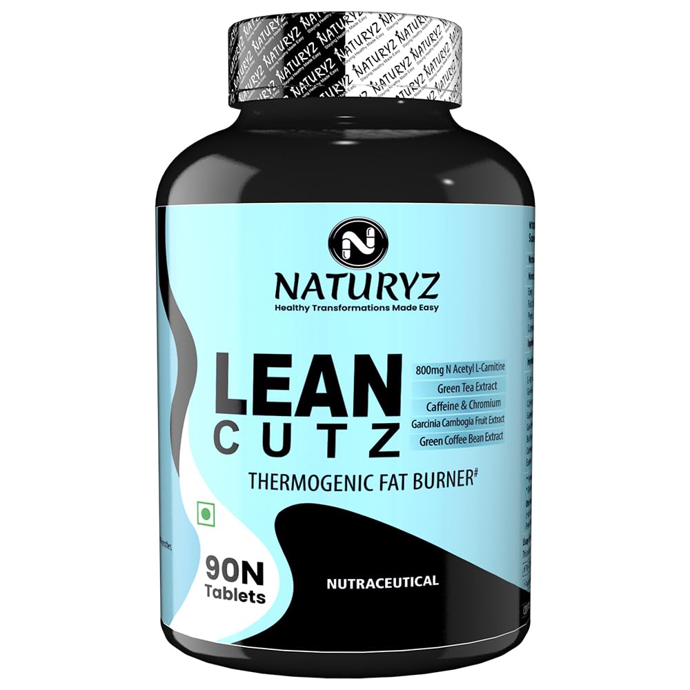 Naturyz LEAN CUTZ Thermogenic Fat Burner with Acetyl L Carnitine, Green tea Extract, Garcinia Cambogia, Green Coffee Bean Extract, Caffeine & Chromium Weight loss product for Men & Women - 90 Tablets (B07P958N6J) Amazon Price History, Amazon Price Tracker