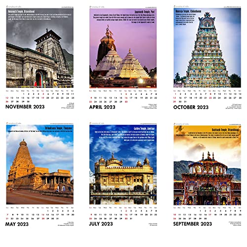 Image of Tallenge - Temples Of India - 2026 desk Calendar - 6 x 9 Inches (Paper, Desk Calendar)