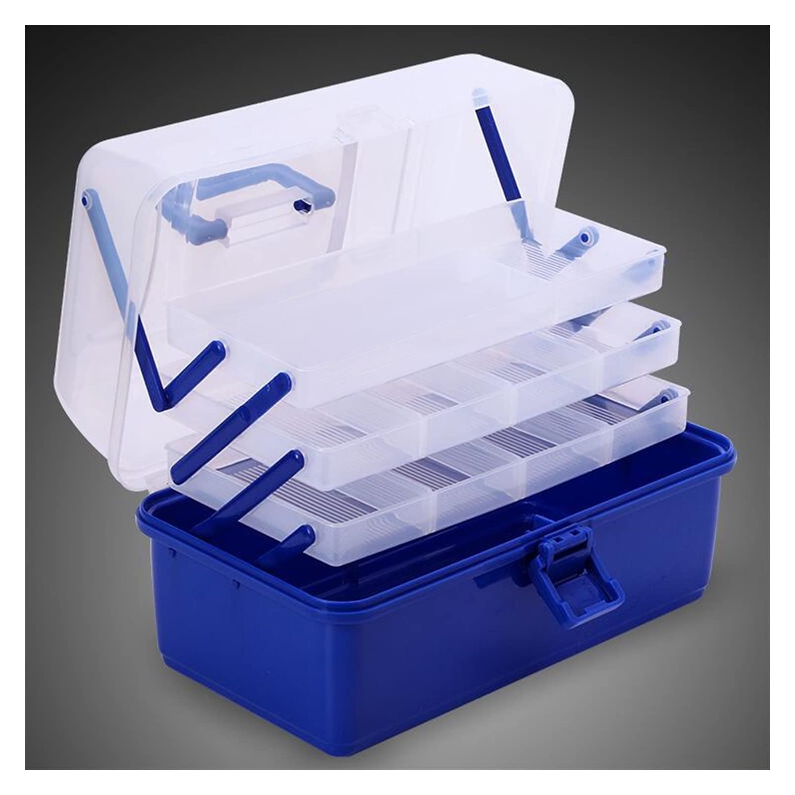 Cassetta Portautensili Cassetta degli attrezzi multistrato Attrezzatura da pesca Hardware Riparazione auto Custodia da lavoro for la casa Organizzatore in plastica portatile con maniglia Cassetta Port