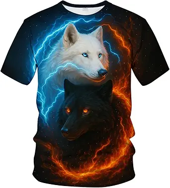Blissboy Funny Animal Graphic T-Shirt Novelty Short Sleeve Crewneck Shirt
