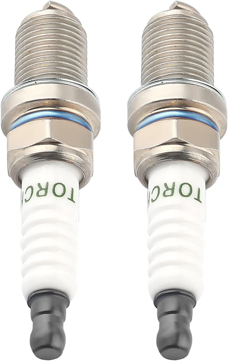 TORCH Lot De 2 Bougies D'allumage K6RTC - Remplace BKR5E-11, BKR6E, K20PR-U - Filetage 14mm - Longueur 19mm - Qualité OEM
