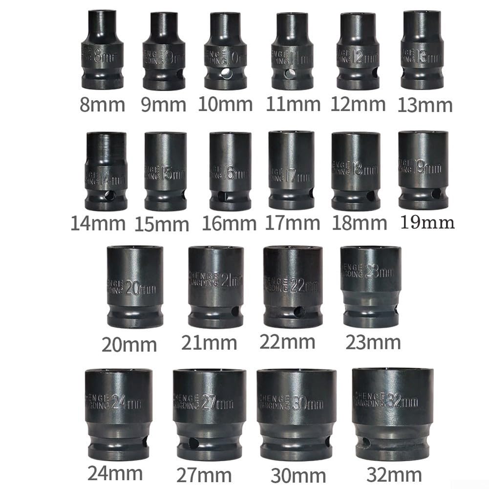 Set 20 Adattatori Esagonali 8-32mm per Chiave 1/2 Set 20 Adattatori