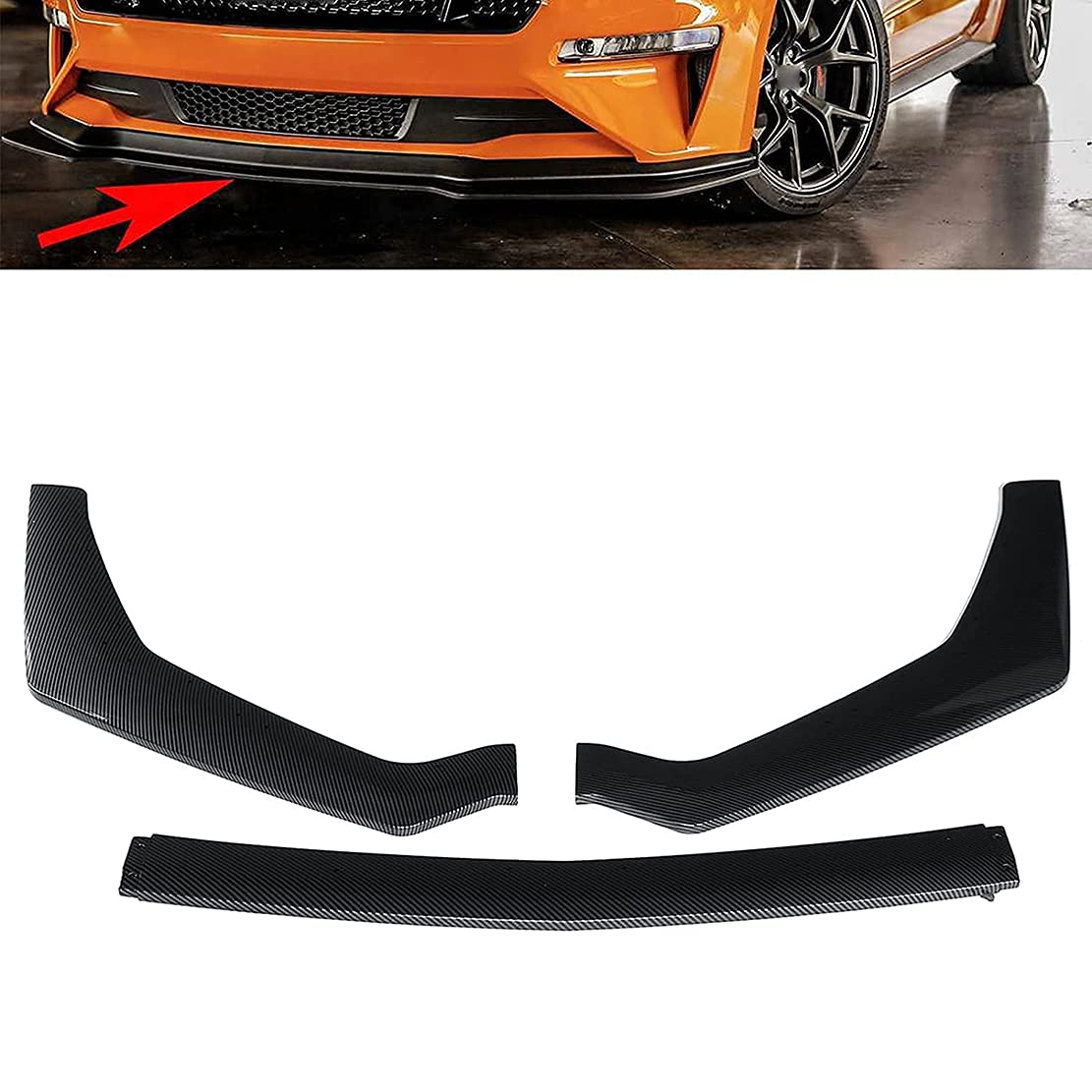 do Ford Mustang 2018 2019 2020, przednie przednie klapy podbródek ABS antykolizyjny rozdzielacz dyfuzor osłona fartuch ochrona dekoracyjna