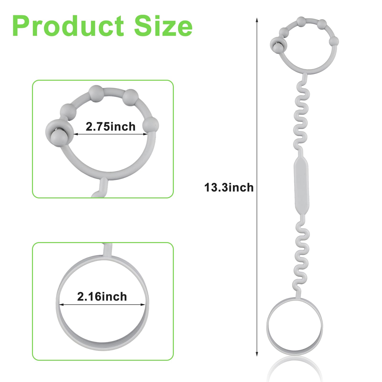 2 Pezzi Cinghia Biberon, Cinturino per Bicchieri Sippy in Silicone Cinghia Elastica per Biberon Bungee Cinghia per Bicchiere Sippy per Seggiolone, Passeggino, Casa, All'aperto