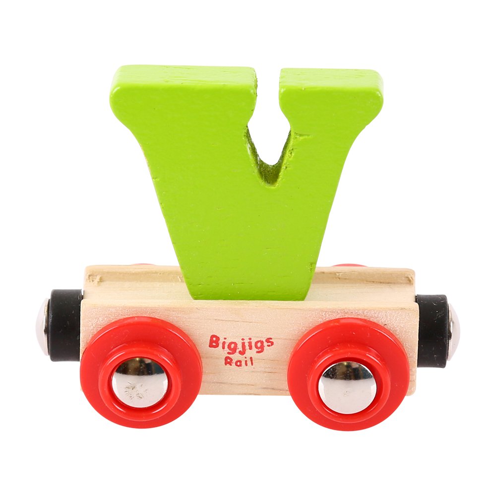 Bigjigs Rail Rail Name Letter V (Green) โ image 1