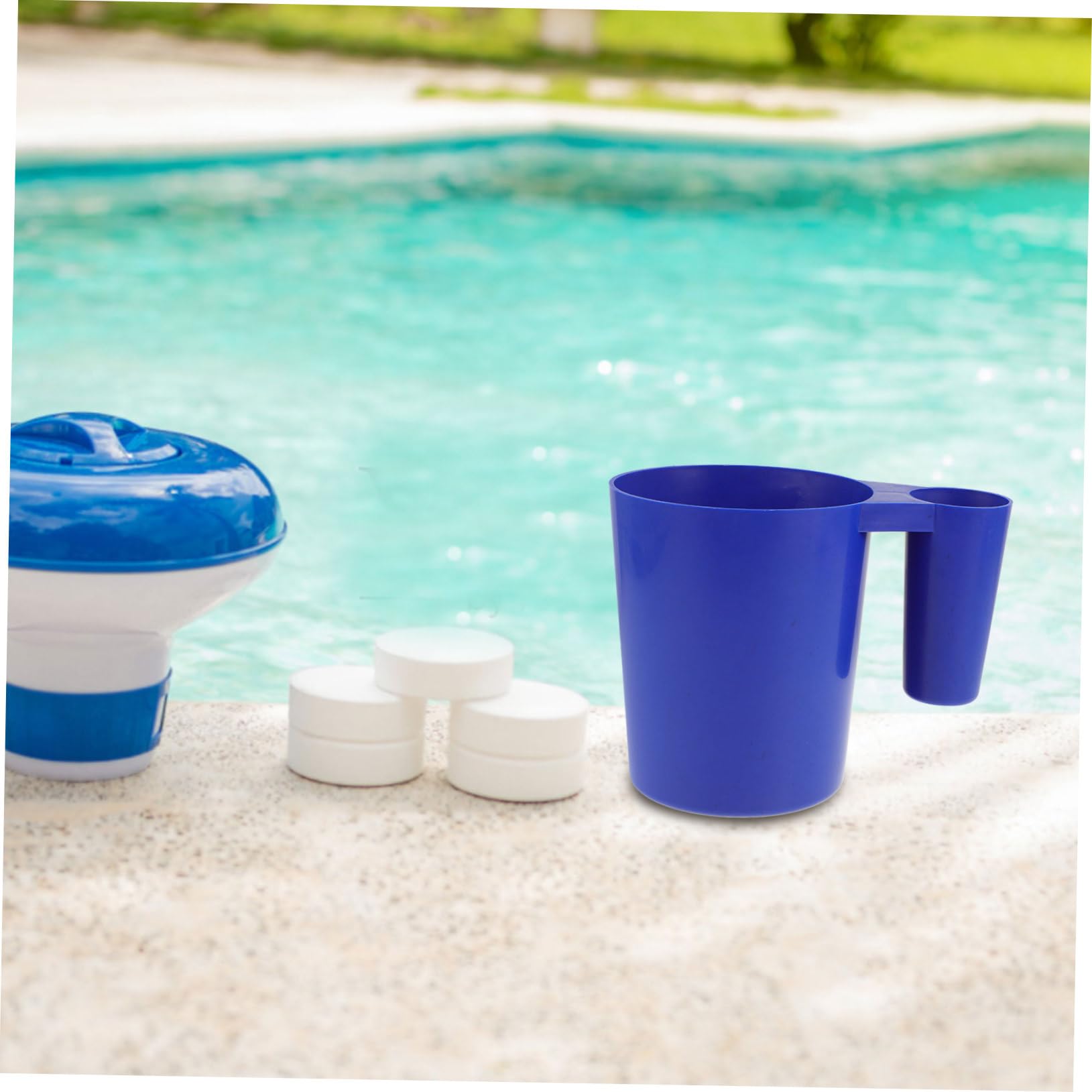 Mipcase 4piezas Cucharón De Limpieza para Piscinas Mango Herramienta De Mantenimiento De Piscinas Cucharón De Plástico para Remoción De Residuos y Químicos Accesorio Esencial para