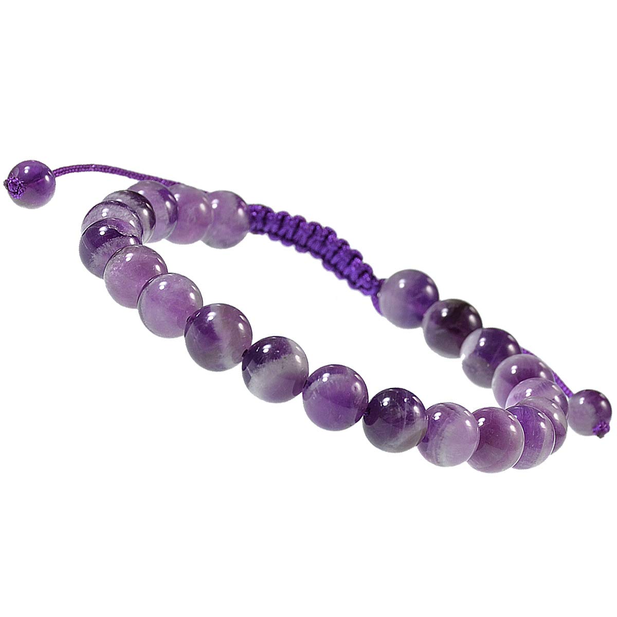 8mm Unisex Natural Gemstone Adjustable Bracelet with Jewelry Bag