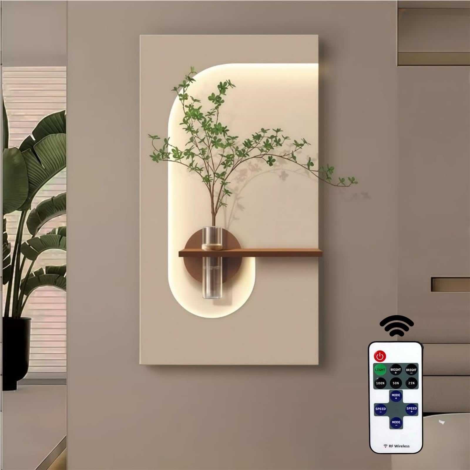 Photo 1 of ***NONE FUNCTIONAL*** AICHENG 3D Sandstone Wall Art with Warm LED Lights ?Remote Control Switch? - Modern Decorative Panel for Entryway, Living Room & Bedroom
