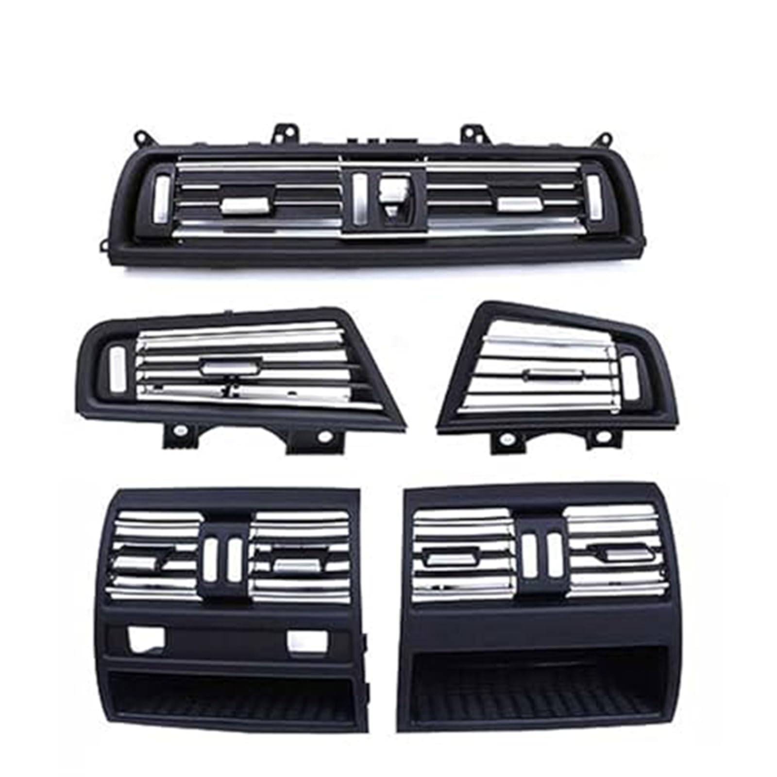 Klimatyzacja Wylot kratki wymiana prawy kierowca chromowany, do BMW, do 5 Series F10 F11 F18 520 523 525 528 530 Odpowietrznik klimatyzacji(Black Rhd Right)