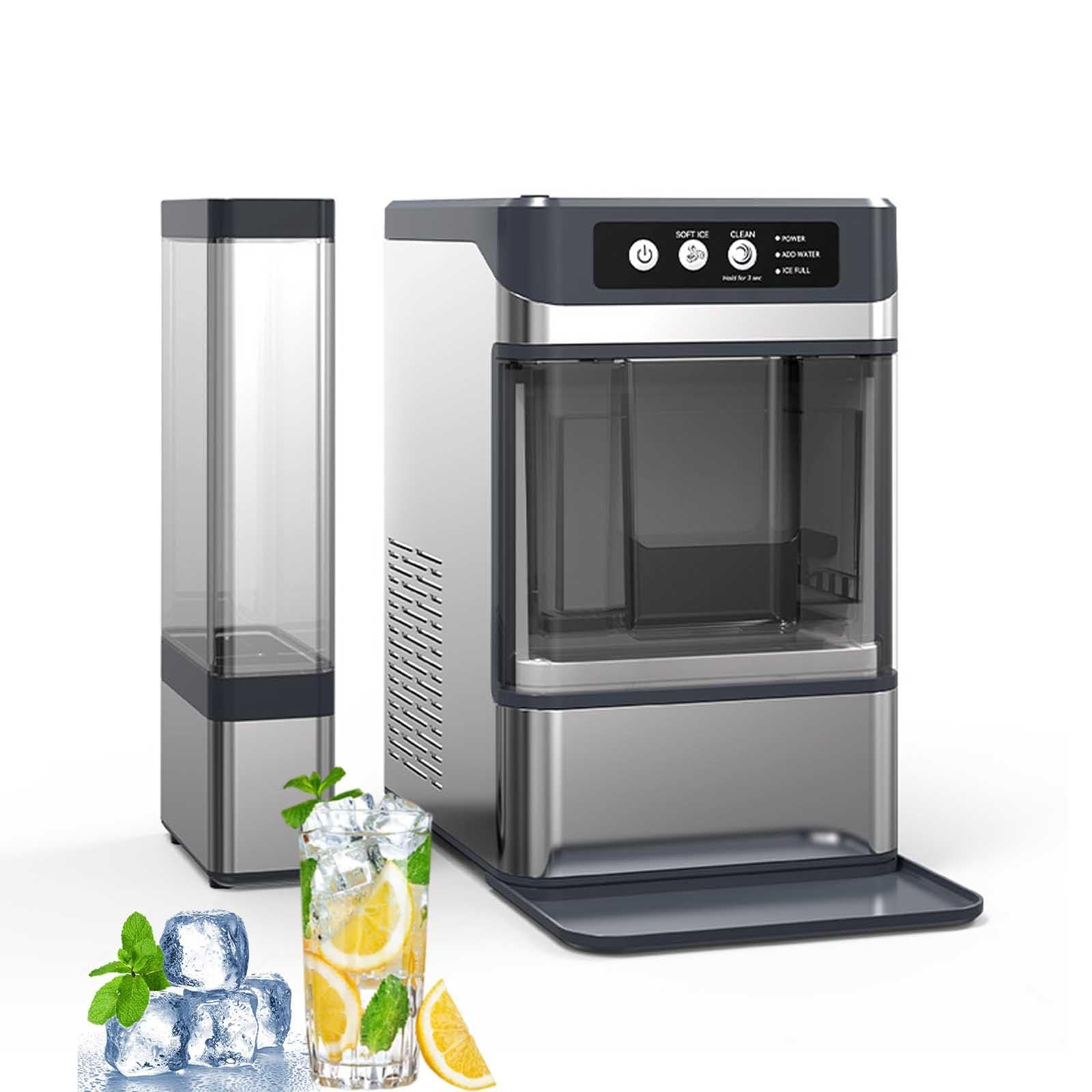 44 Lbs/Day Nugget Ice Maker Countertop,Nugget Ice Maker Countertop, It Features A 3-Liter Side-Mounted Water Tank and Makes Ice Quickly in 6-8 Minutes,Suitable for Home, Parties, Rvs, and Camping. on Fridge.com
