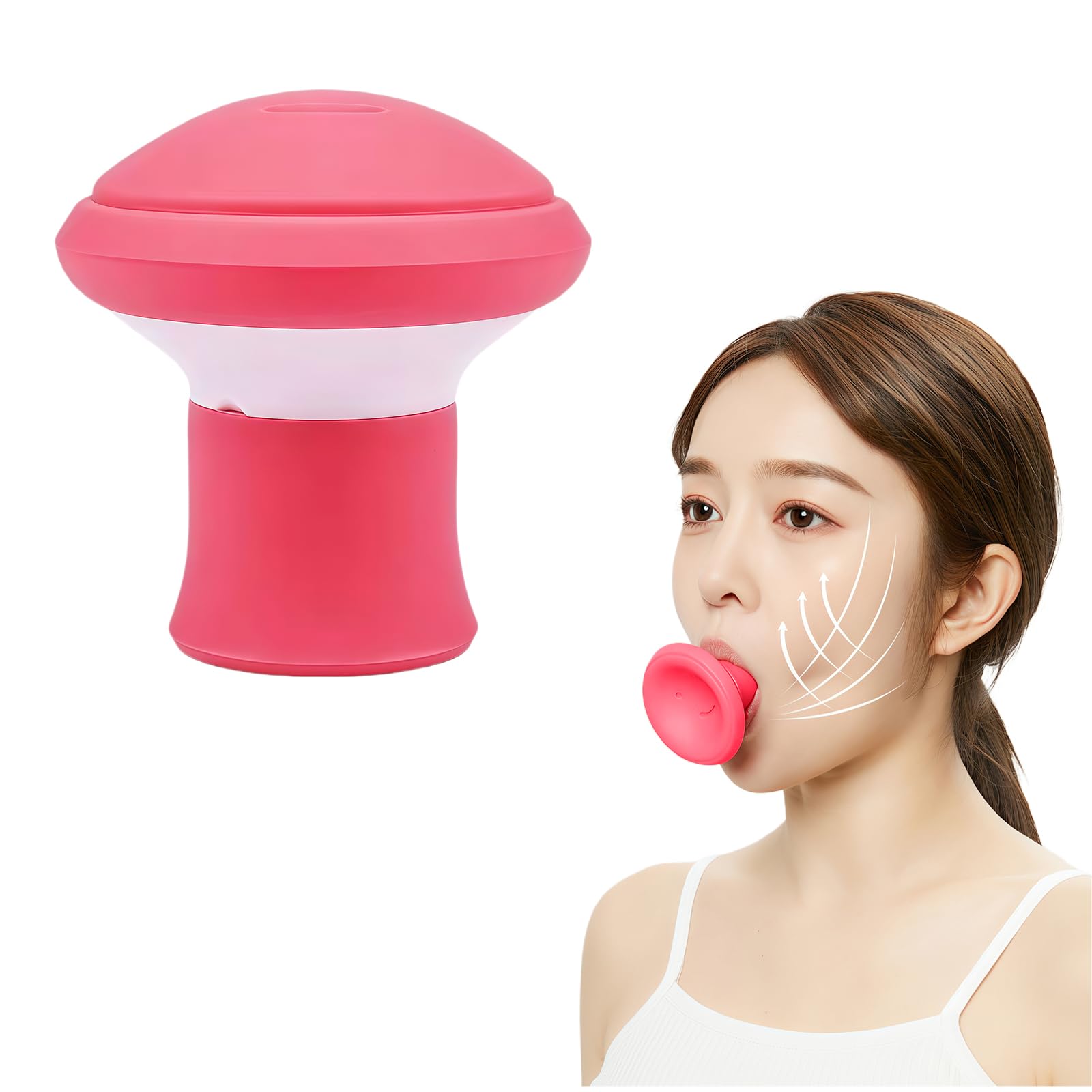 nalaina Facial Jaw Exerciser, Jaw Face Slimmer, Jaw Trainer & Jawline Shaper - Silicone, BPA Free, Jaw Liner Tool for Tone Face, Face Fat Reducer, Remove a Double Chin, Women Men(pink)