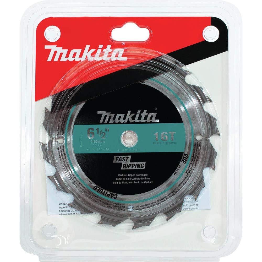 Makita T-01395 16T Carbide-Tipped Saw Blade, General Contractor, 6-1/2"