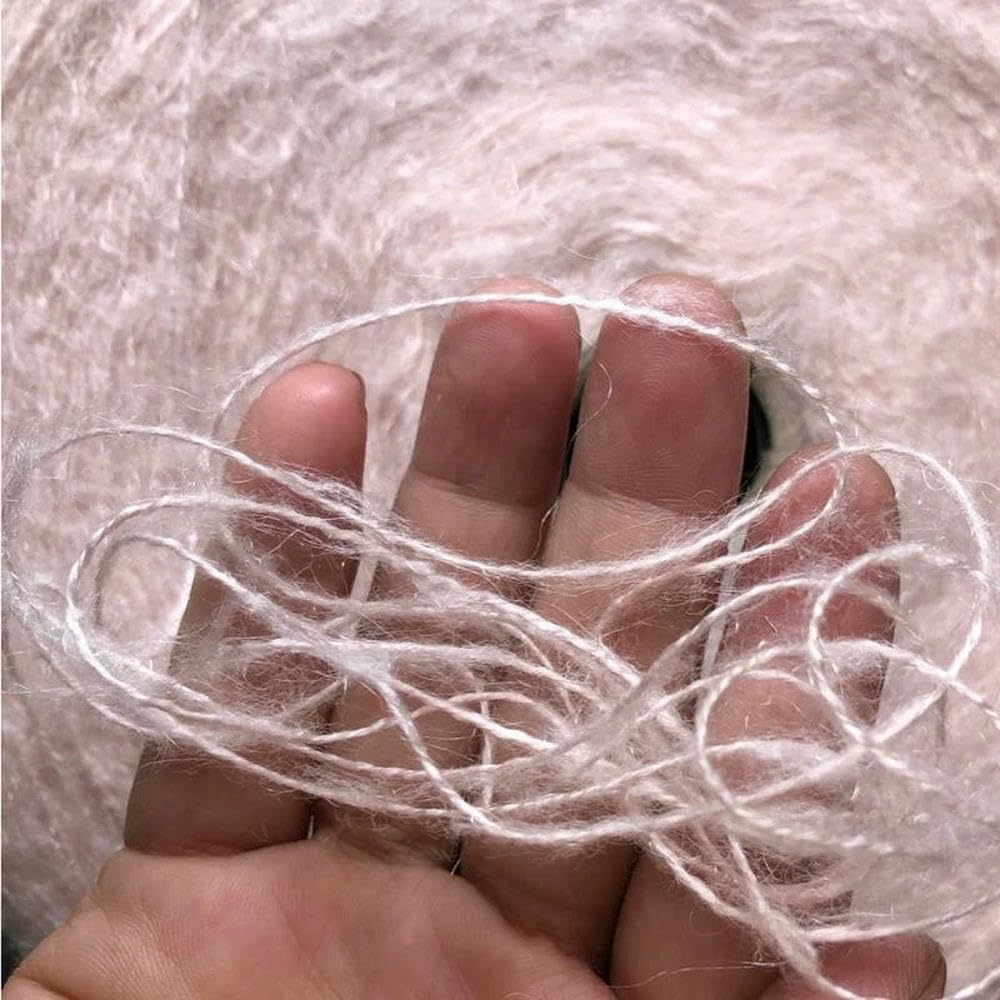 Filato di Mohair Rosa Super Bello, Morbido e soffice, per Lavorare a Maglia, in Acrilico Biologico per Neonati, da 520 g
