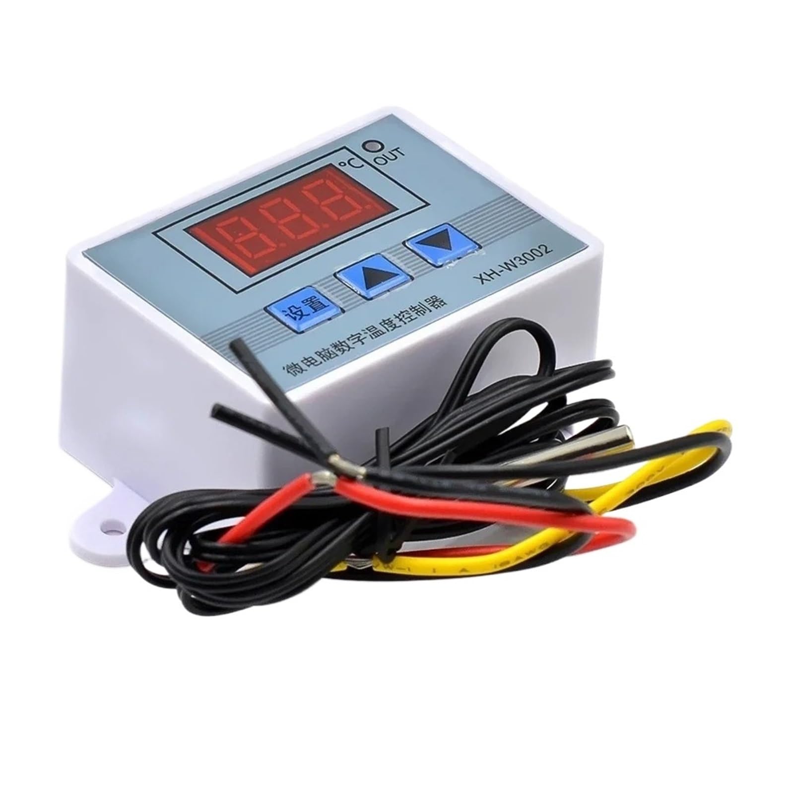 XH-W3002 DC 220V /24V/12V Digital Temperature Controller 10A W3002 LED Display Digital Thermostat with Probe(DC24V - 240W)