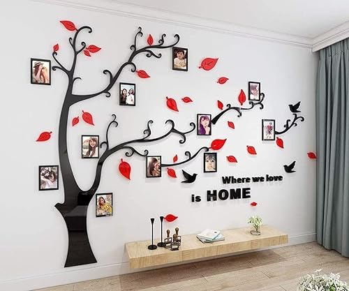 Miniatura 1 de Calcomanías de pared de árbol 3D - DIY, calcomanías de marcos de fotos y árbol de pared, marcos para fotos familiares, murales con calcomanías,