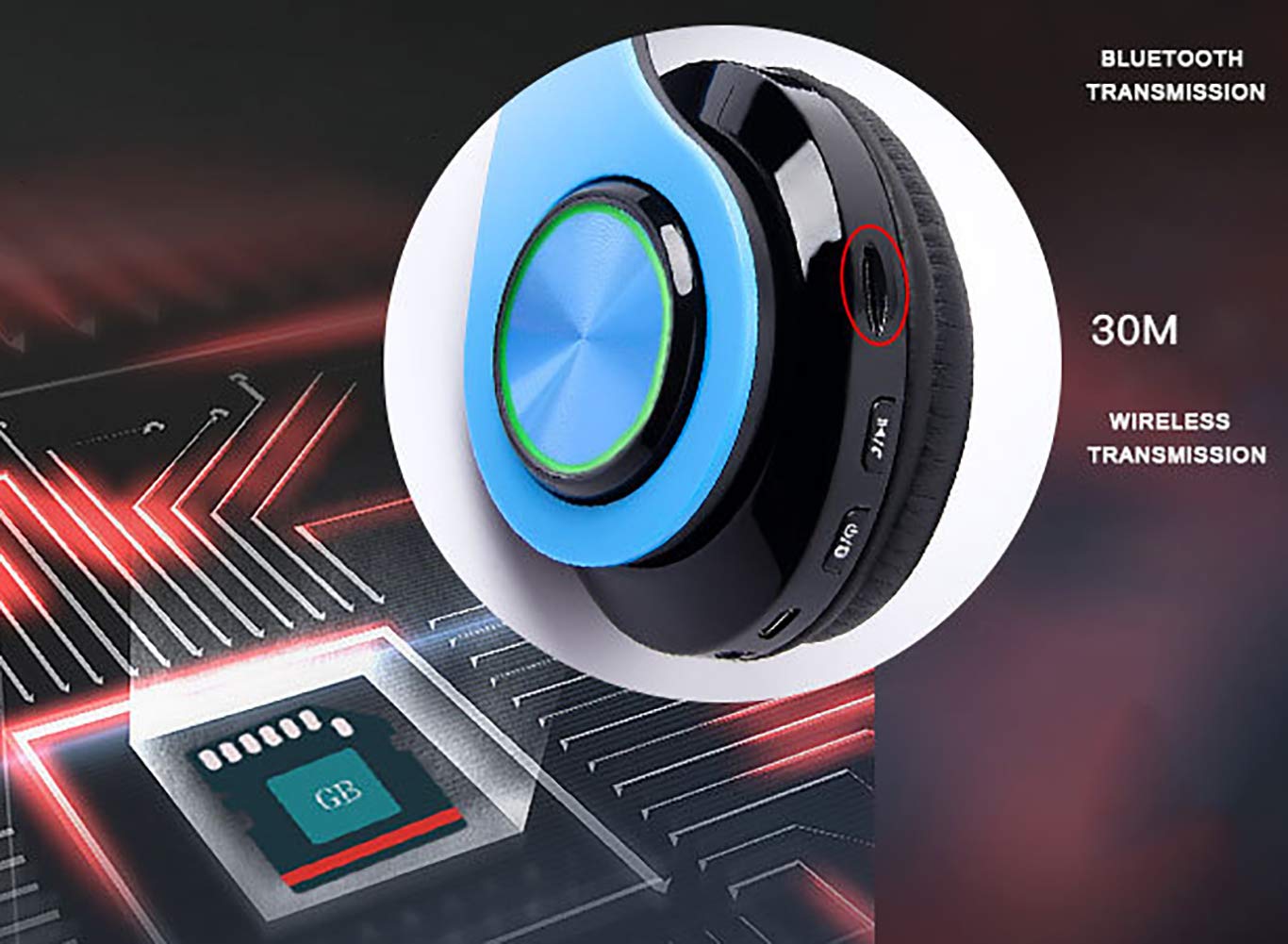 Cuffie Senza Fili Rosse,Cuffie da Corsa Auricolari per Palestra Ciclismo Telefono Allenamento Integrata Ancellazione Rumore Integrata Trasmissione Bluetooth 15 M(Rosso)