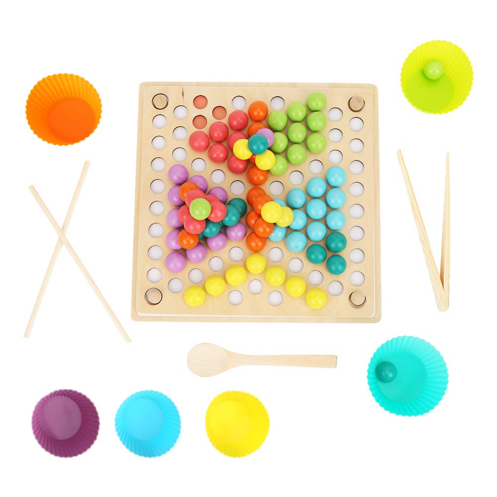 Jeu de Perles à Clip, Tri Interactif de Couleurs, Cadeaux d'Anniversaire, Enseignement aux Enfants