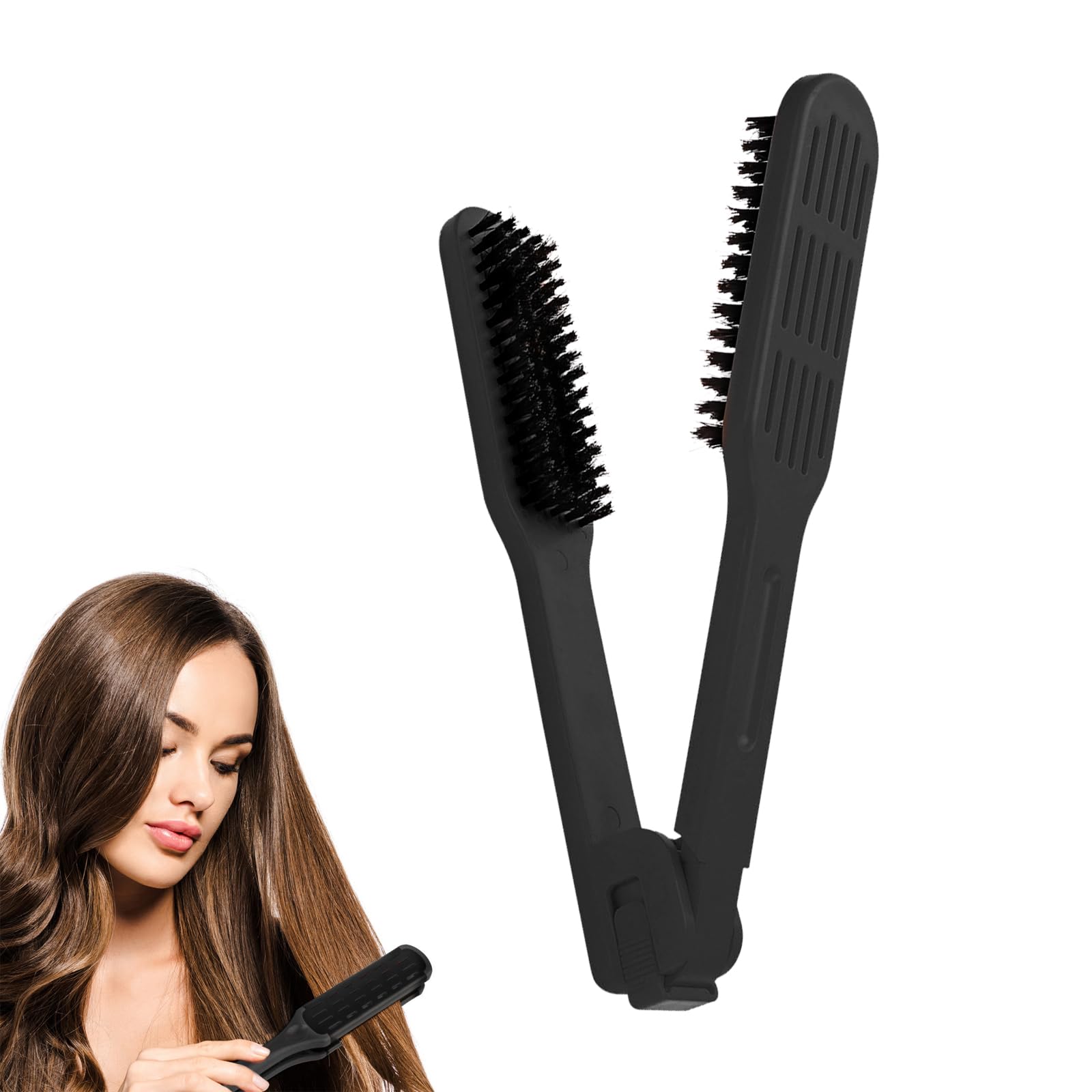 Amazon | aninako ツインブラシ ストレートブラシ 豚毛 ヘアブラシ