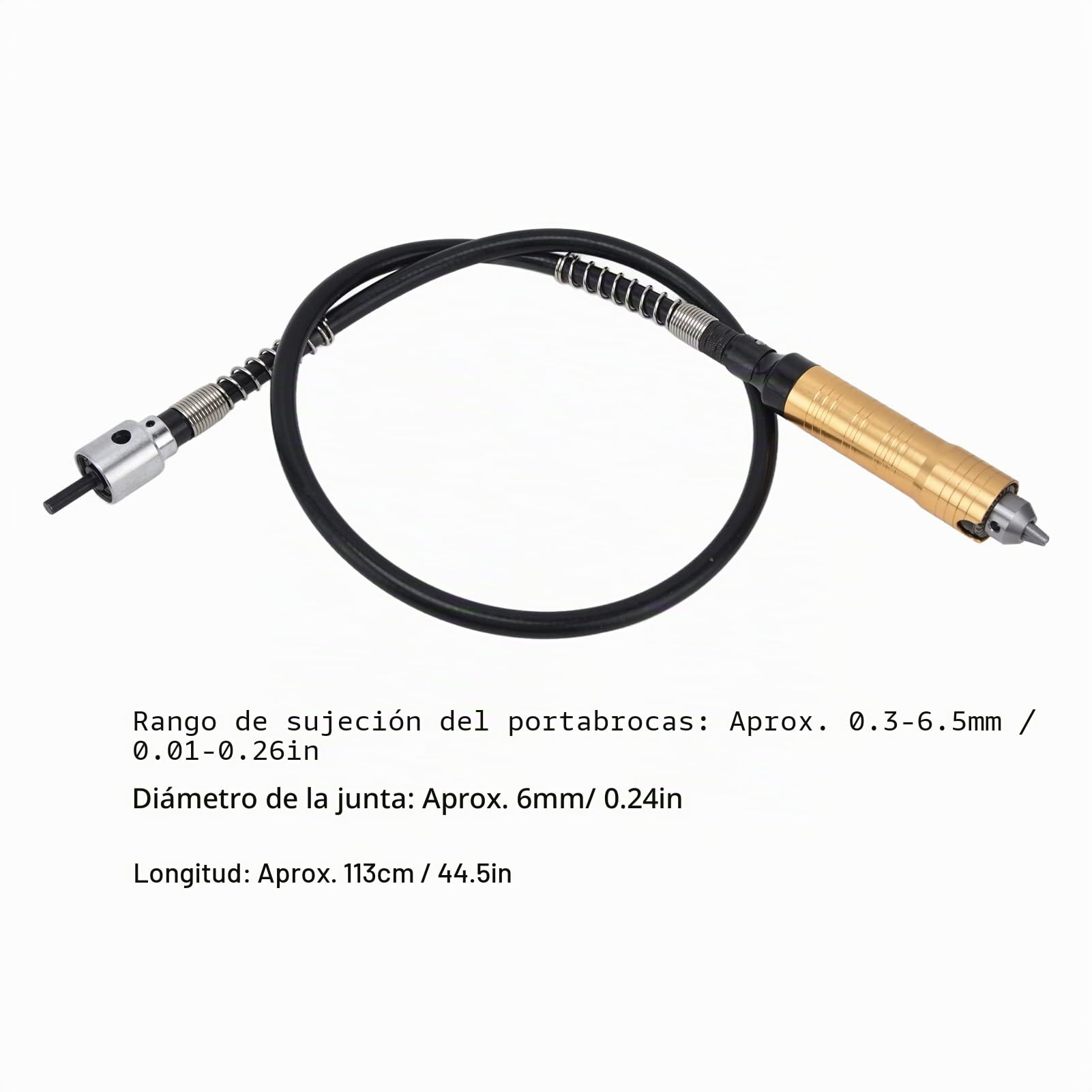 Jadeshay Eje Flexible,10000 RPM 0,3‑6,5 mm Flexible Cable de Extensión para Taladro Extension con 2 Llaves Accesorios de Taladro Amoladora para Eléctricas Herramientas Rotativas