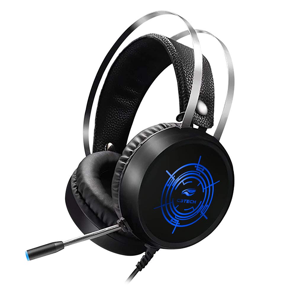 C3Tech Headset Gamer PH-G330BKV2 HARRIER Preto USB Com microfone Omnidirecional Audio