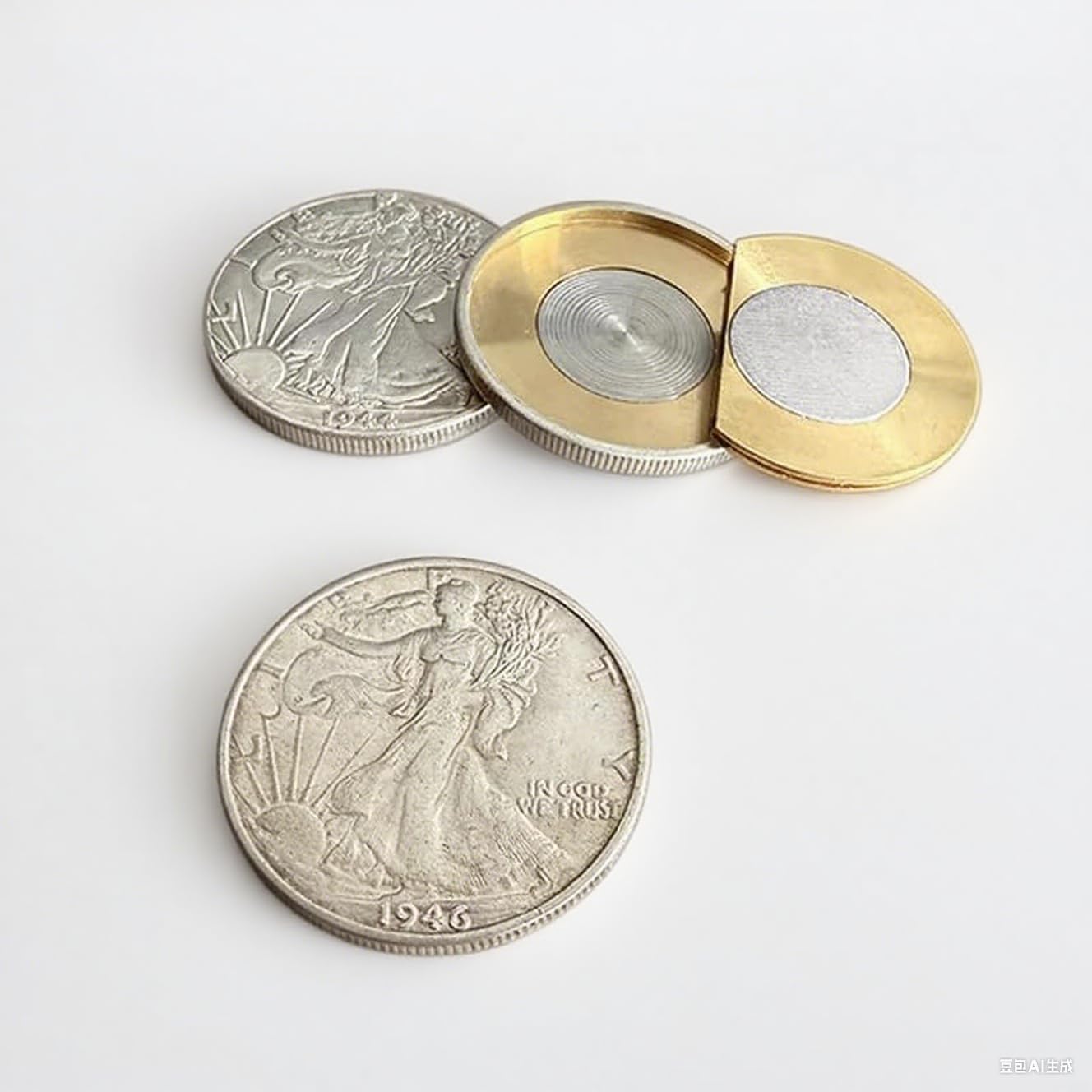 SUMAG Multipurpose Flipper Coin Set (Walking Liberty Half Dollar) Magic Tricks for Magicians Coin Magic Close up Stage Illusions Gimmicks