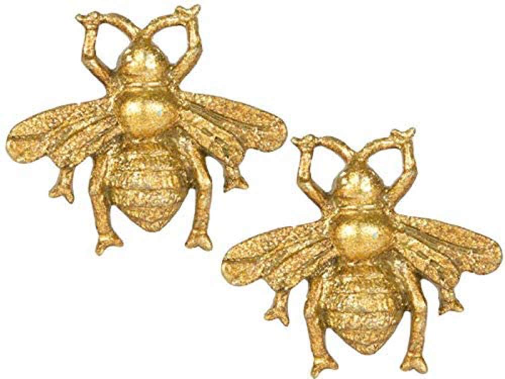 Möbelknopf Biene Gold (2er Set) - tolle Kinderzimmer Deko - Möbelknauf - Möbelgriff
