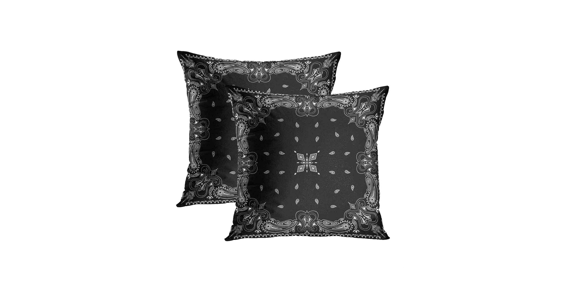 Amazon.co.jp: Hemevd ペイズリーバンダナ クッションカバー