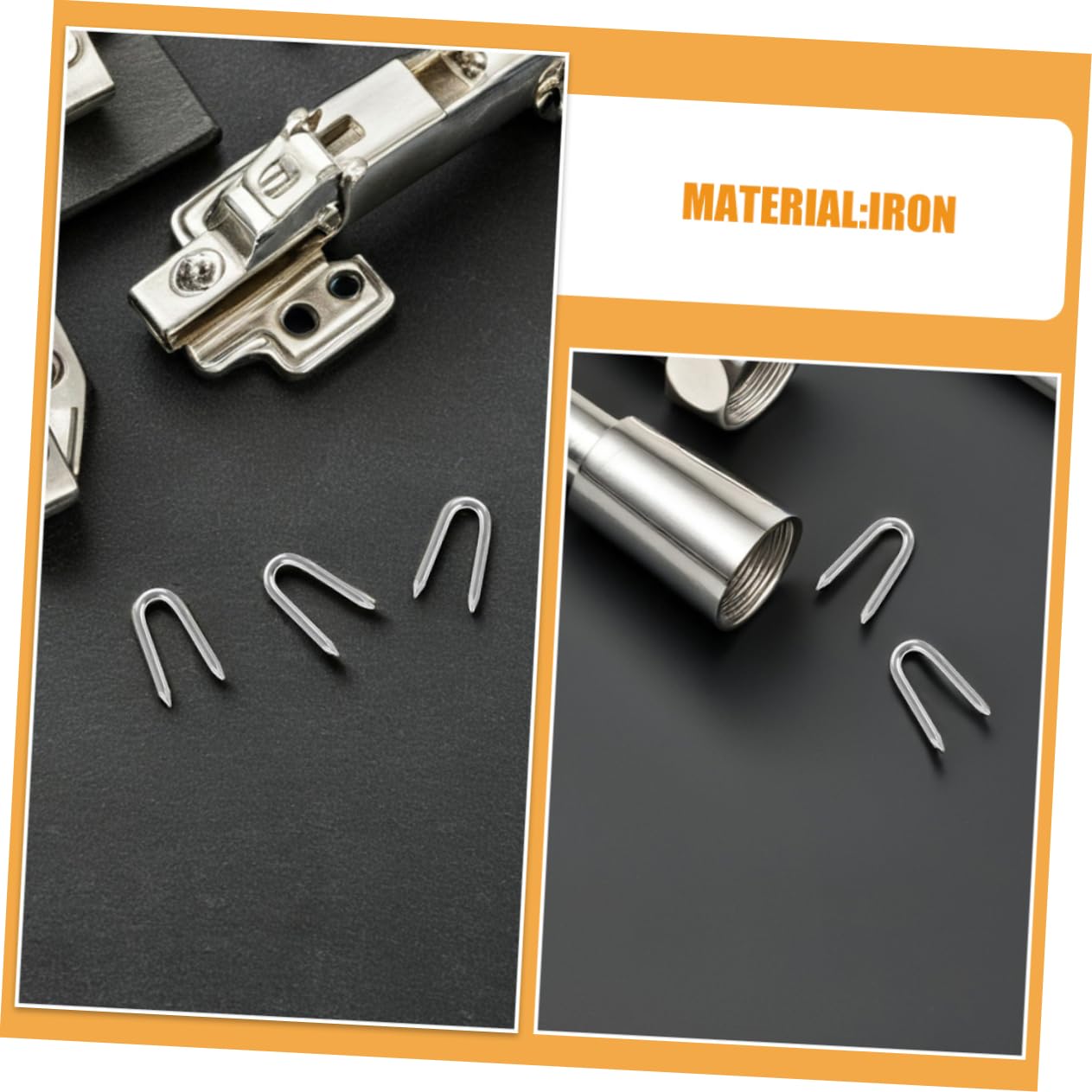200pcs U-Shaped Fence Nails Fencing Staples for Securely Fastening Wire Mesh and Chicken Easy Installation for Garden and Farm Use
