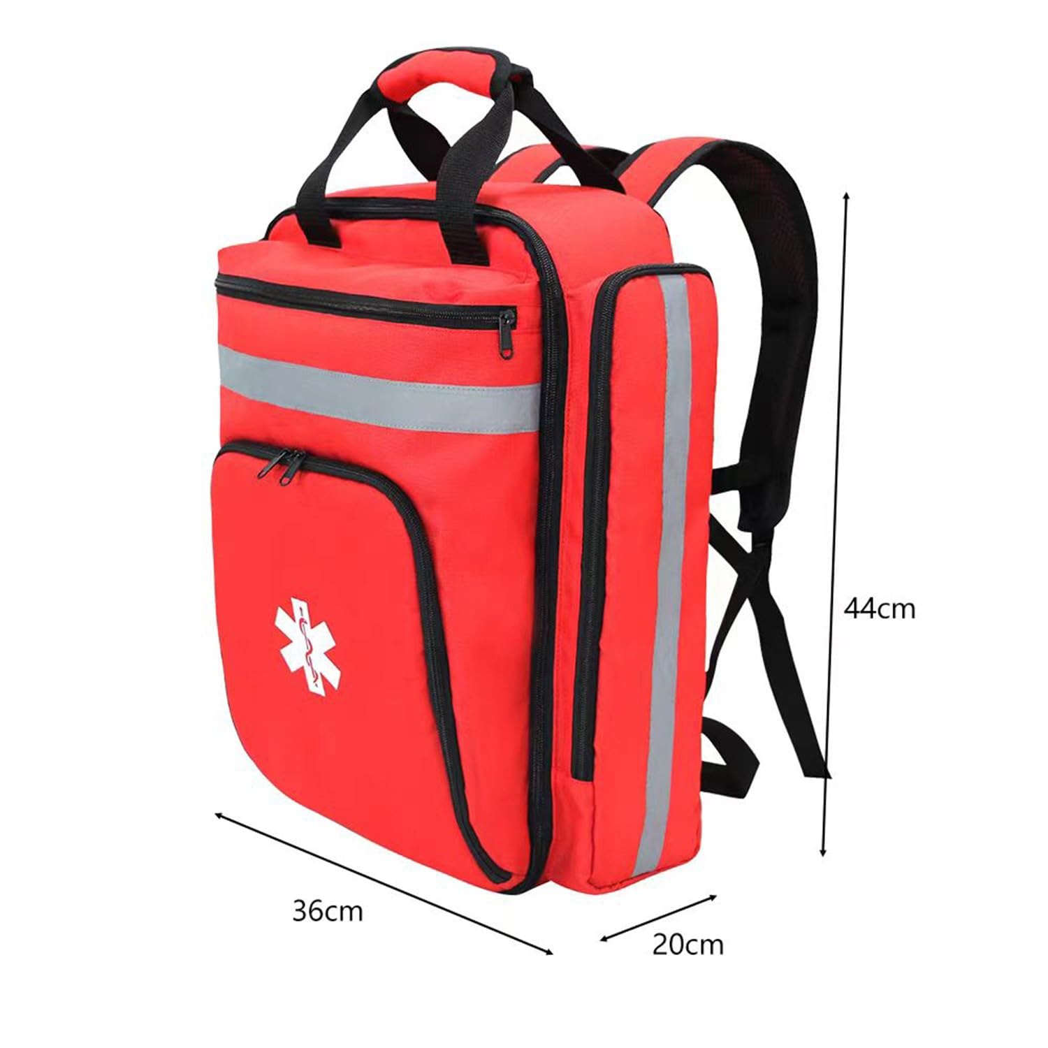 Mochila Profesional De Primeros Auxilios Vacía, Bolsa Médica, Bolsa De Emergencia con Reflectante, para Rescate, Táctica, Cuidados, Paramédico, Visita Domiciliaria