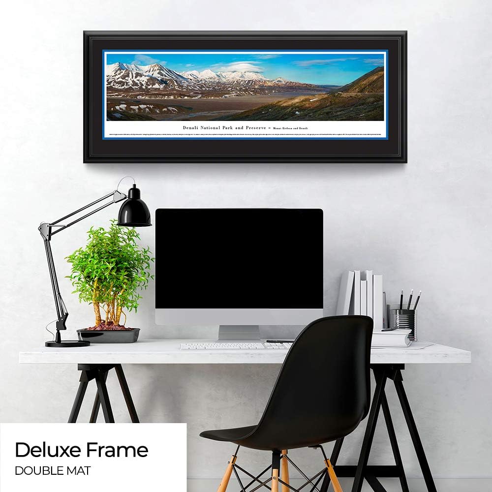 Denali National Park, Mount Eielson - 44" Double Mat, Deluxe Framed Panoramic Print by Blakeway Panoramas