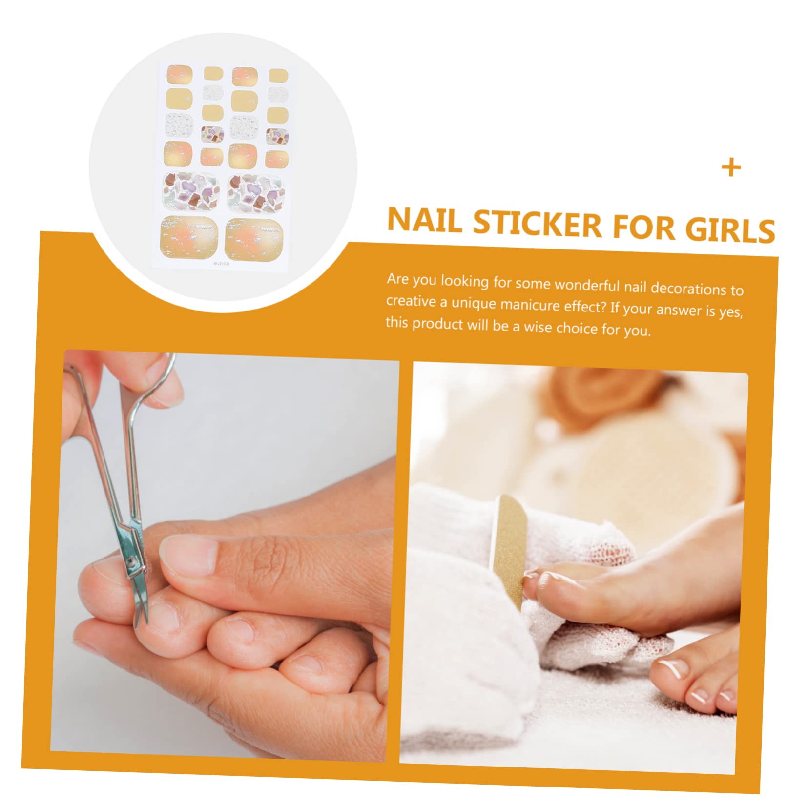 Healvian 40hojas Pegatinas Para Uñas De Pies Diseños Autoadhesivos De Manicura Para Mujeres Decoraciones Únicas y Coloridas Fácil Aplicación y Retiro Para y Compartir Momentos