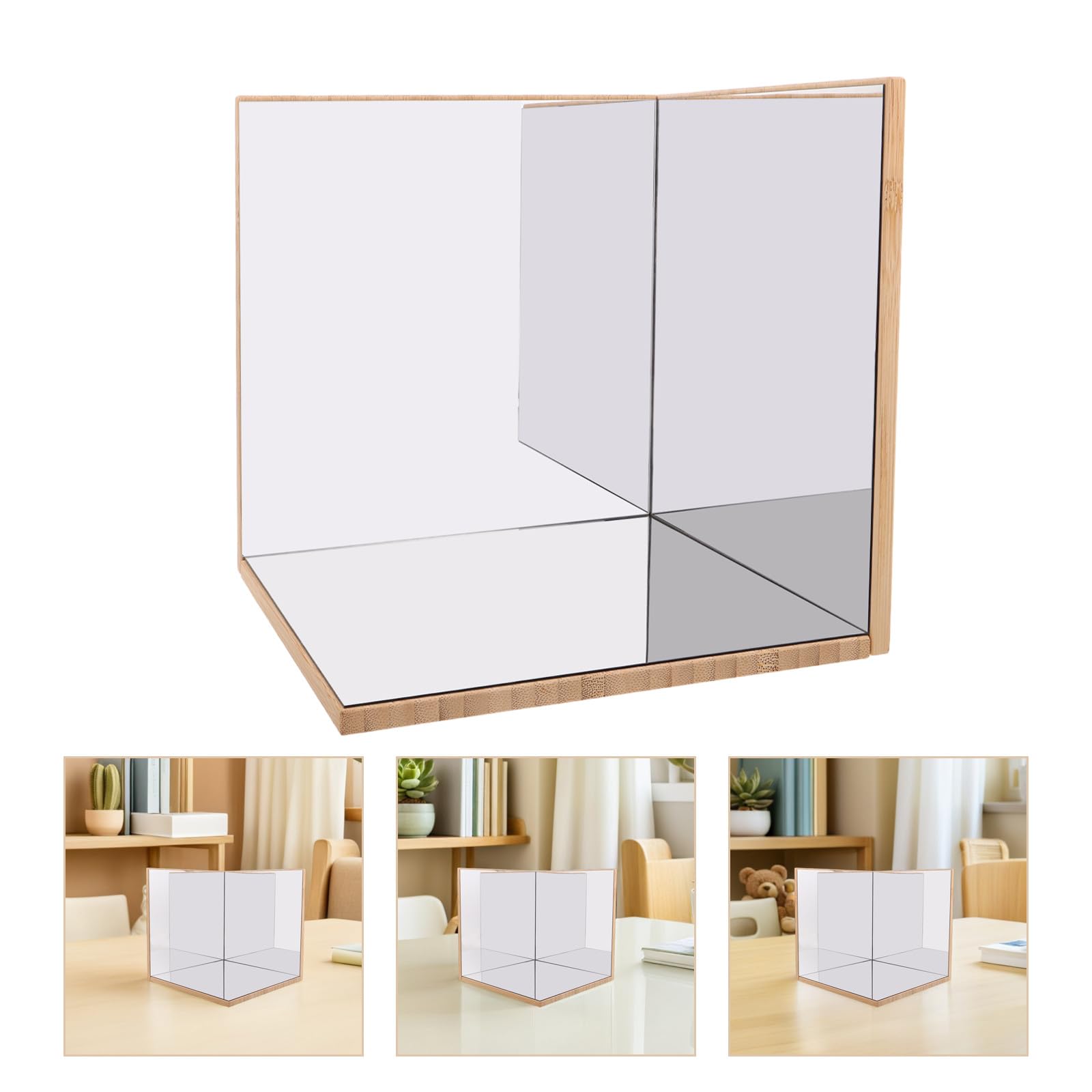 GARVALON Kinder Montessori Entdeckerspielzeug Eckspiegel aus Glas Sensorischer Lernspiegel für Vorschule Robuster Montessori Spiegel für Kindergarten und Grundschule