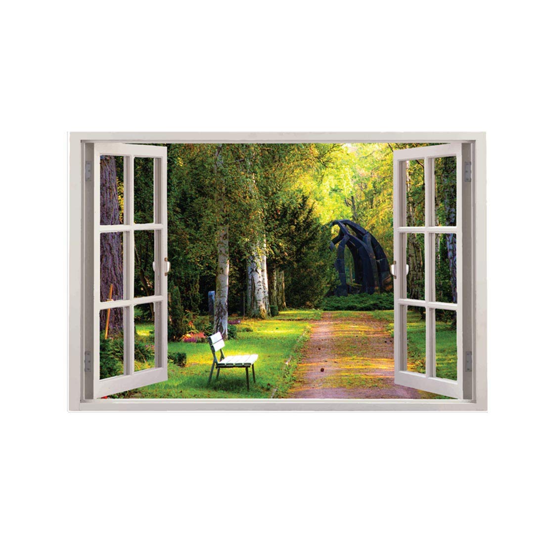 100yellow® 3D Vinyl Wall Decal Sticker Mountain Wall Sticker for Home Décor (PVC Vinyl, 90 cm x 60 cm, Multi)