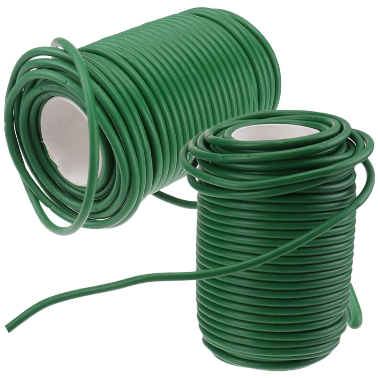 2 Rollen Gartenbinder für Pflanzen aus Flexiblem TPR und Eisen Grün zum Sichern von Blumen und Weinreben im Garten