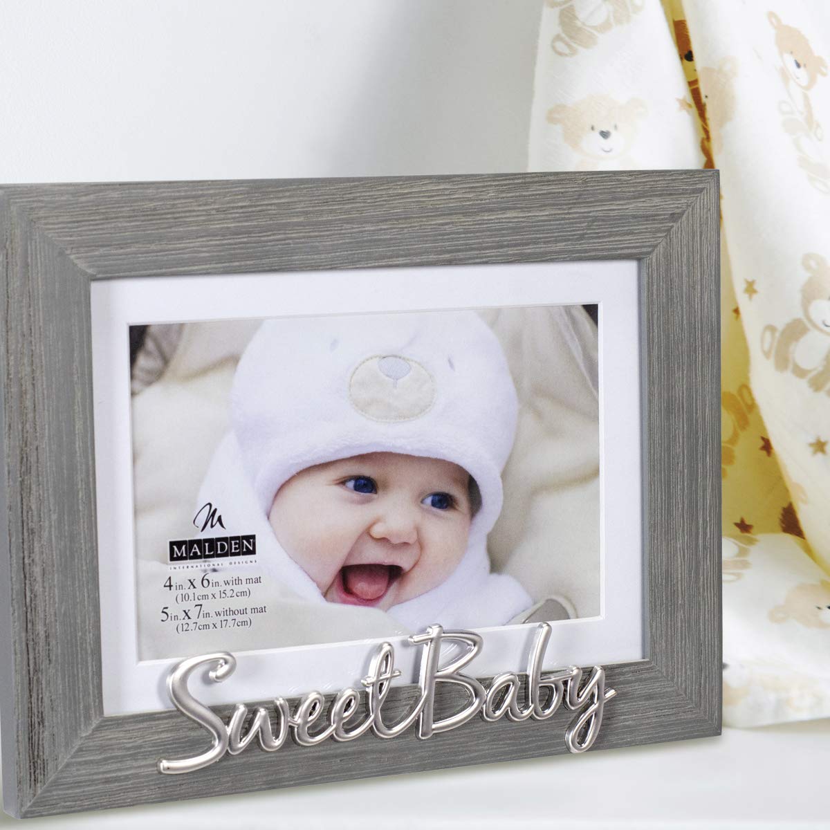 Malden International Designs Expressions Marco de Fotos, Gris, 4'' x 6''