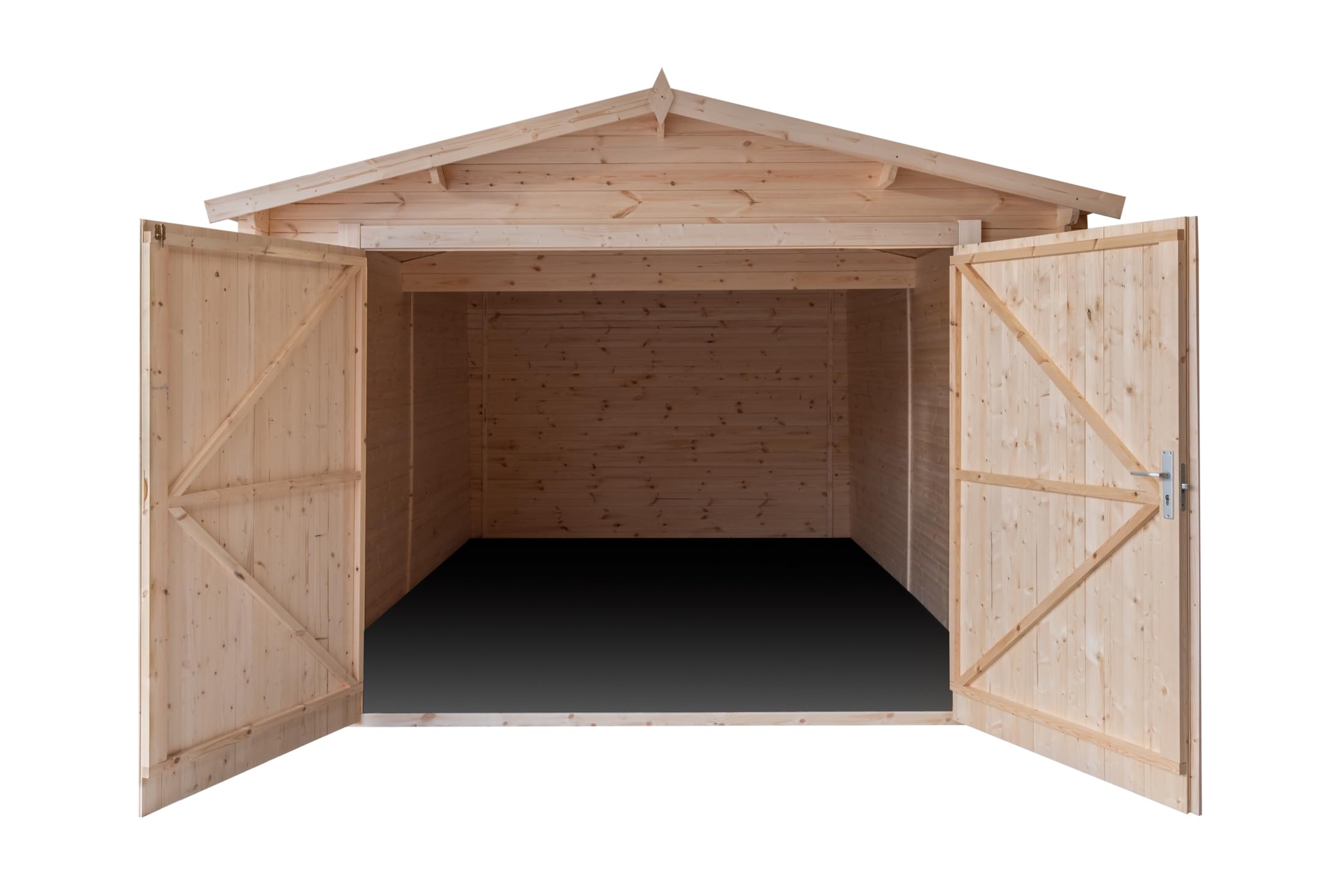 Garage en Bois, EP 28mm, Surface utile 17.42m², INT013