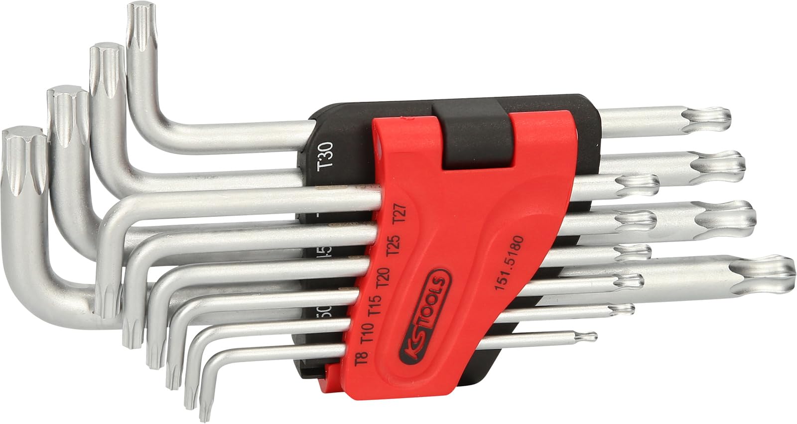 KS Tools 151.5180 Jeu de clés mâles coudées Torx à tête sphérique, longues