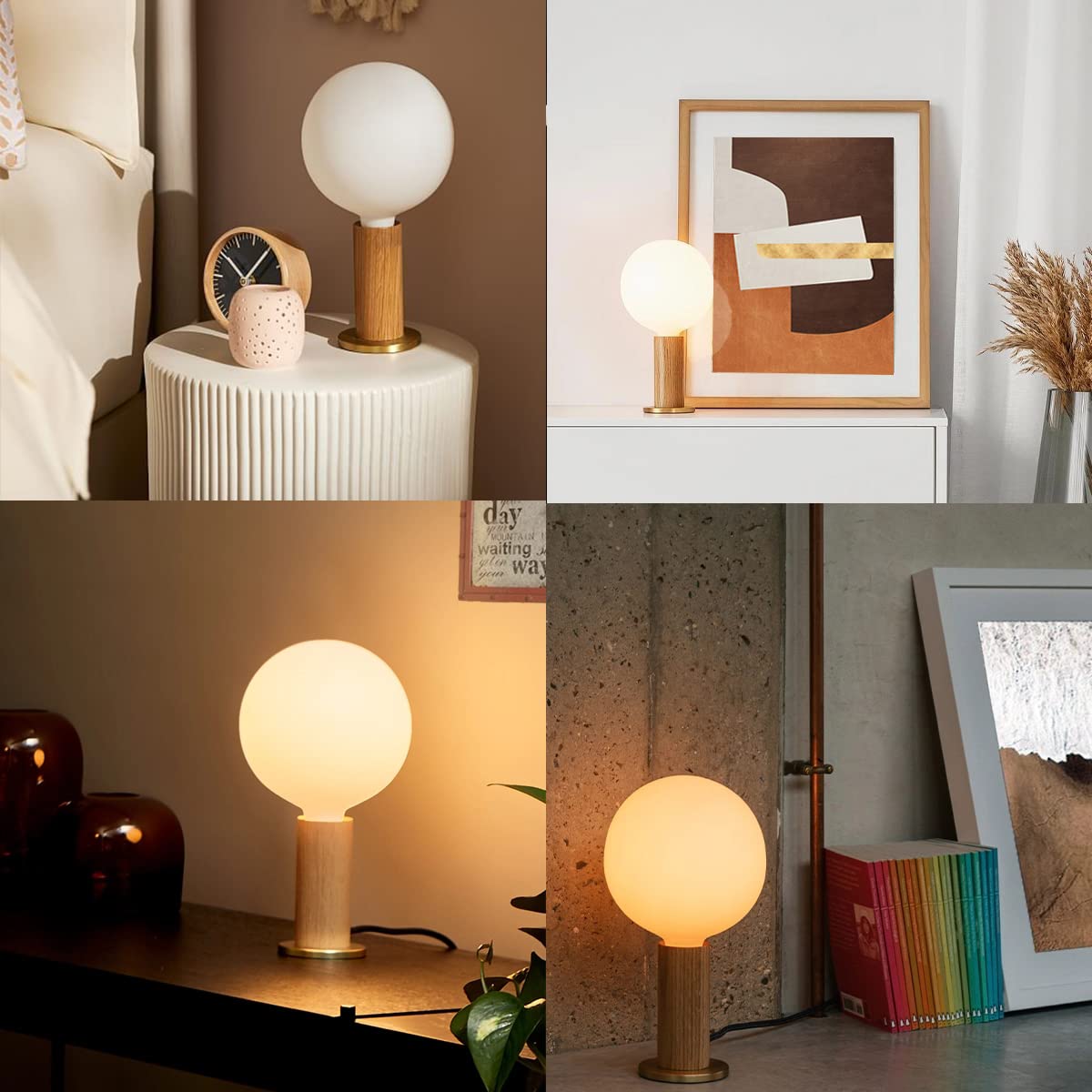 matowa biała żarówka LED G125 E27 żarówka filamentowa Large bulb 2500 K 2 szt