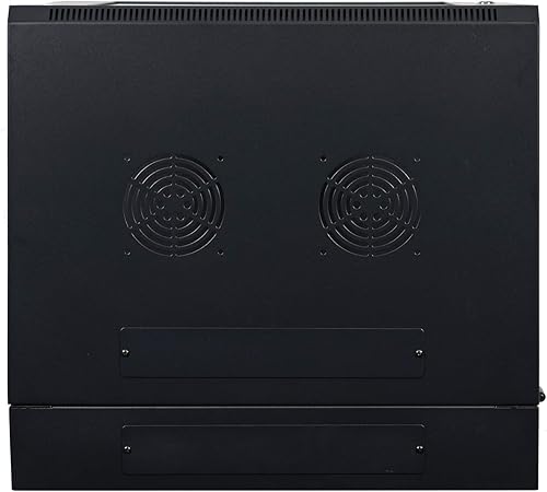 Miniatura 6 de AEONS 12U Signature - Soporte de pared de doble sección de 19 pulgadas, gabinete de TI con bisagras, puerta de vidrio de profundidad de 22 pulgadas