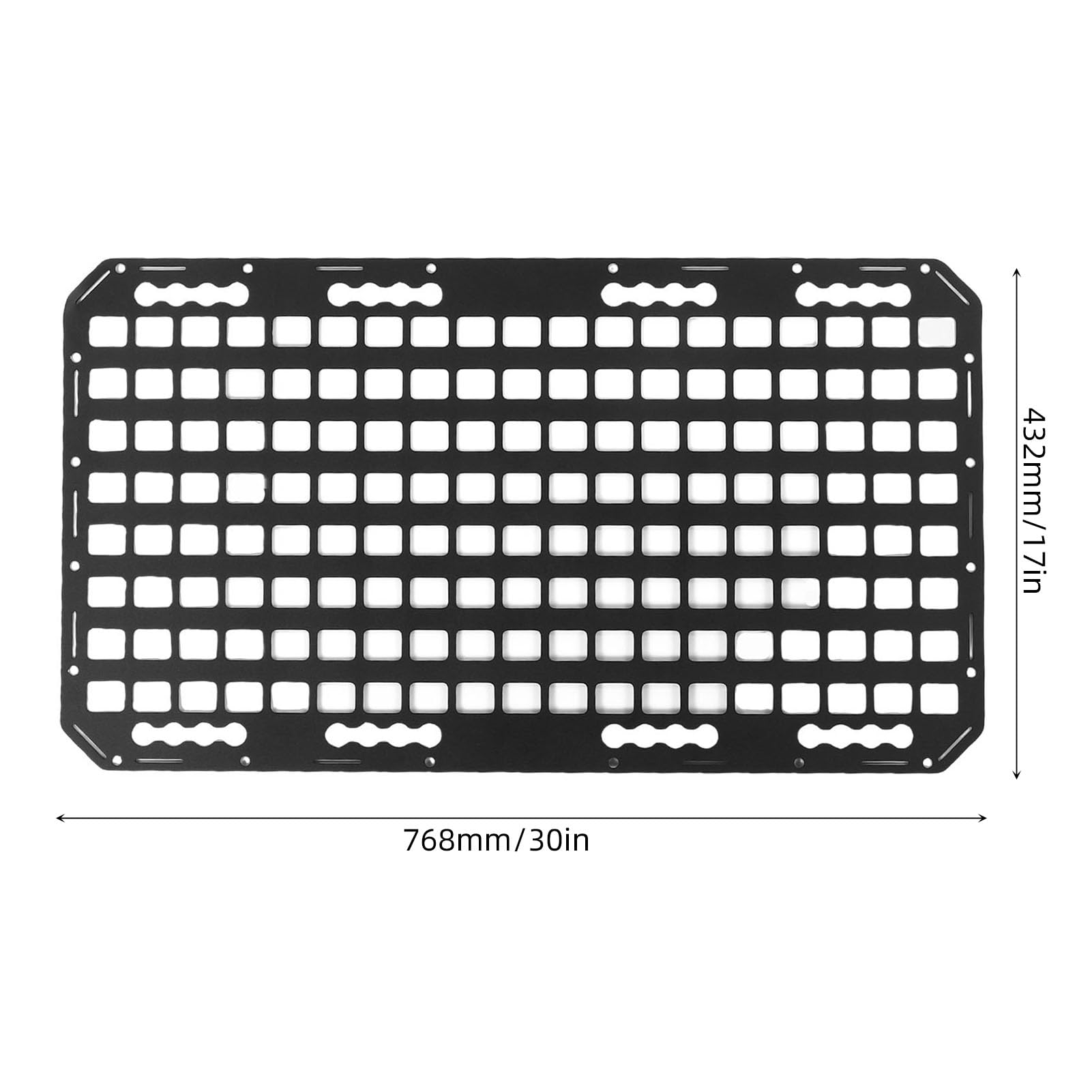 Akozon L Organizator Torów, Modułowy Panel do Przechowywania w Samochodzie Aluminiowy Panel Molle do łóżka Ciężarowego L Organizator Przechowywania Torów dla SUV-ów