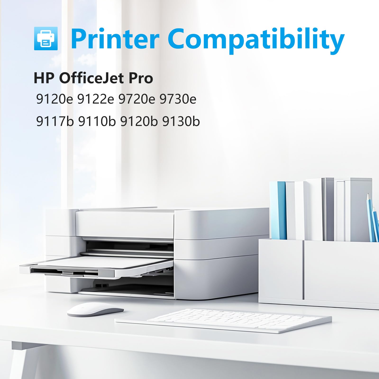 BunToner 937 XL Cartuchos de impresora compatibles con HP 937XL Multipack para HP OfficeJet Pro 9120e 9122e 9720e 9730e 9117b 9110b 9120b 9130b‎‎‎‎‎‎‎‎(4 unidades) - 3