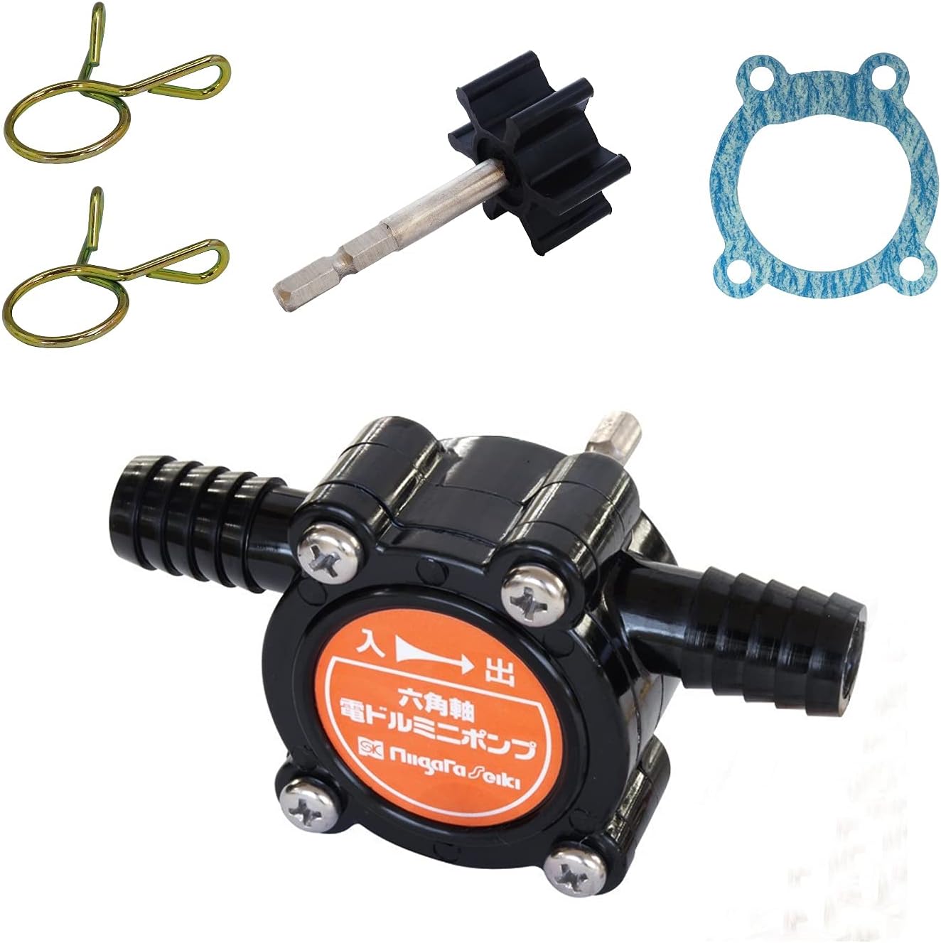 Niigata Seiki SK RDP-01S Hexagonal Axial Electric Dollar Mini Pump with Replacement Rotor and Gasket