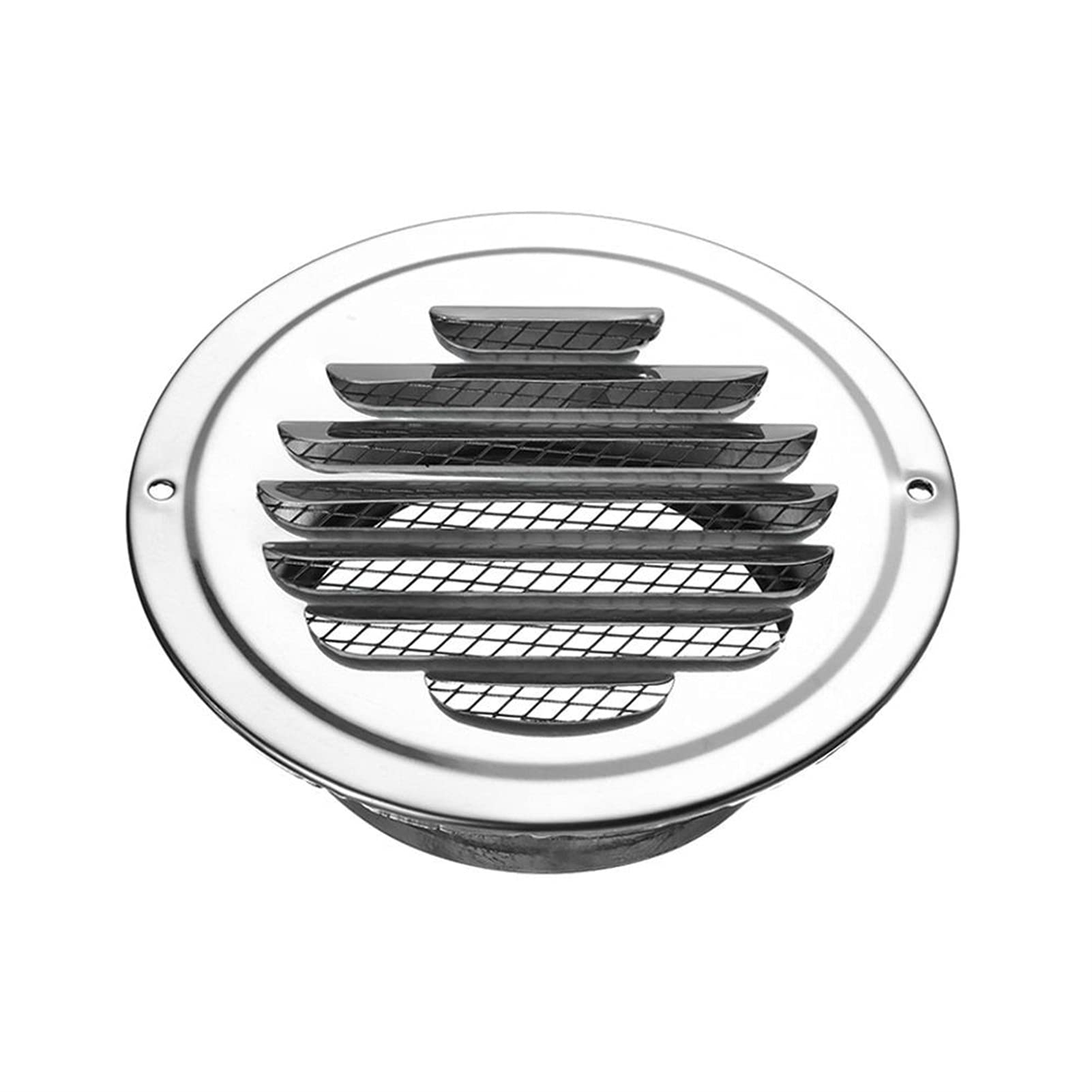 Grille d'aération en acier inoxydable argenté pour une finition de façade épurée