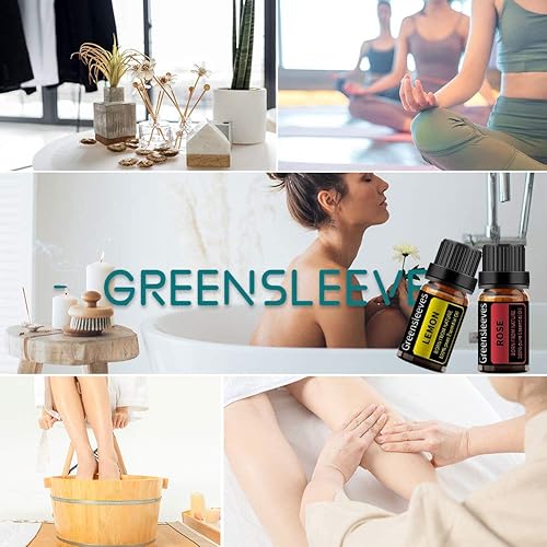 Vista 22 de GREENSLEEVES Juego de aceites esenciales de jazmín rosa, 2 aceites aromáticos puros a base de plantas para aromaterapia, aceites esenciales