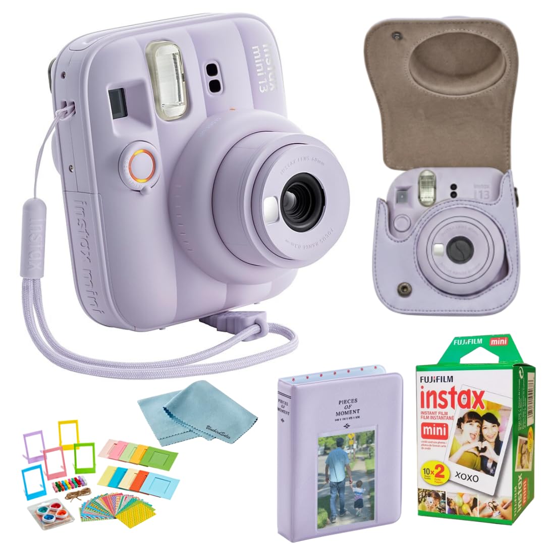 FUJIFILM instax Mini 13 Dreamy Purple Instant Camera Bundle with 20 Sheets instax Mini Film, Carrying Case, Photo Album, Assorted Photo Frames & BluebirdSales Microfiber Cleaning Cloth (Dreamy Purple)-picture-17