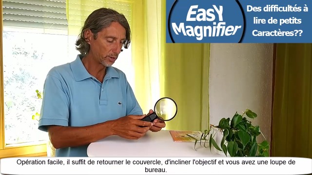 Loupe Poche LED X3 EasY Magnifier - Lumière Intégrée Pour Lecture - Grossissement Optique 3x