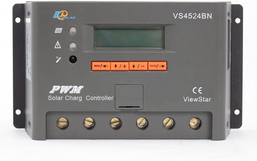EPSolar Viewstar VS4524BN PWM Solar Battery Charge Controller 45A 12/24V With LCD Display for Solar Battery Charging